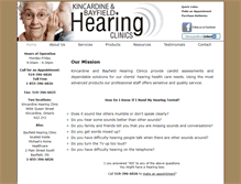 Tablet Screenshot of kincardinehearingclinic.com